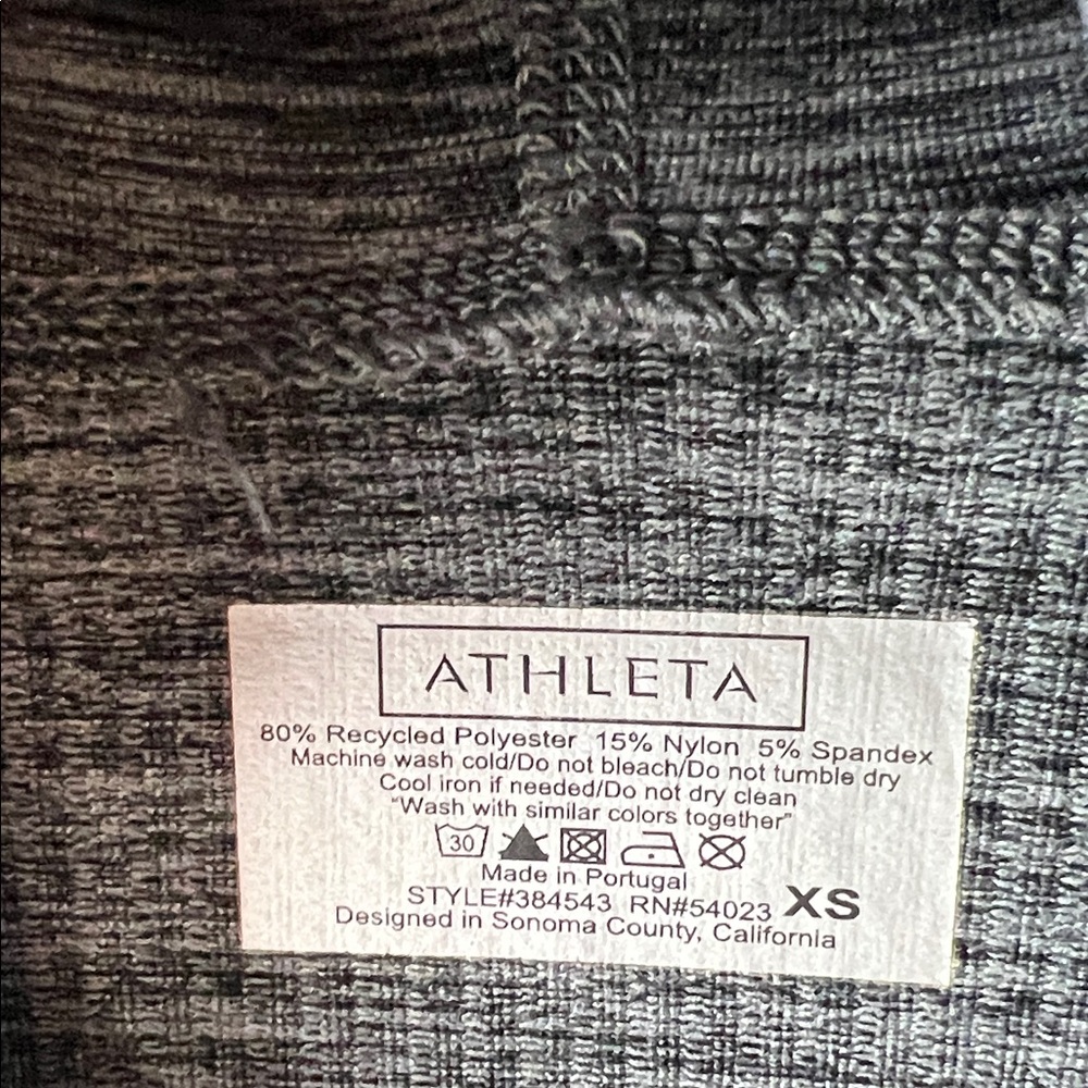Athleta Gray Long Sleeve Hooded Top - Picture 4 of 7